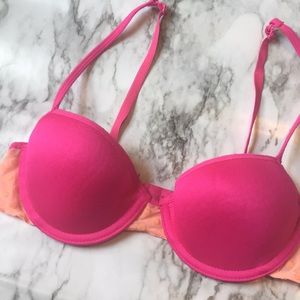 No Boundaries 34B pink/coral bra
